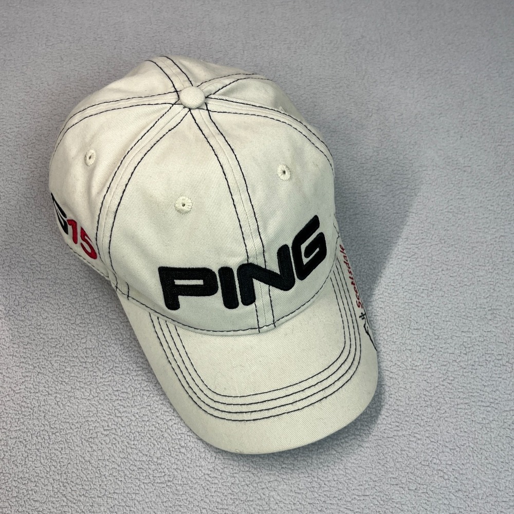 PING Golf Hat G15 K15 Scottsdale Adjustable Strapback Cap Stone Embroidered